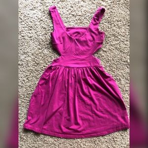 ASOS Magenta side and back cut out dress